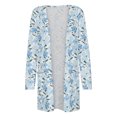 thumbnail image 4 of LOVZFMLL Cardigan pour Femmes, Cardigan Veste à Manches Longues à Col Rond à Imprimé Floral Tendance, 4 of 5