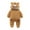 Brown, variant on Up to 30% off Girls Fashion Solid Color Cute Plush Thickening Keep Warm Bear Ear Jumpsuit 9 Months