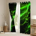 thumbnail image 3 of Feelyou Teen Futuristic Lightning Blackout Curtains Set of 2 (52x84 Each), Neon Green Stripes Window Curtains, Natural Weather Storm Curtains and Drapes, Blackout Curtains Home Decor, 3 of 6