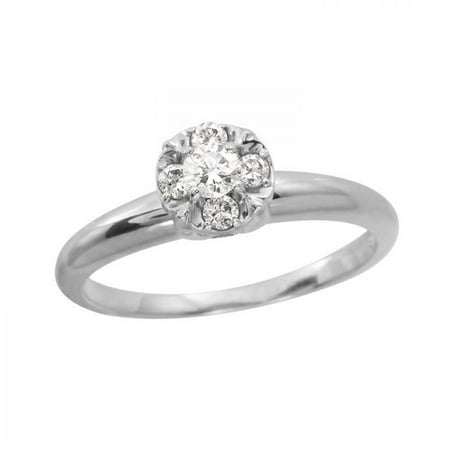 Foreli 0.3 CTW Diamond 14K White Gold Ring