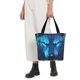 thumbnail image 5 of Fotbe Futuristic Blue Light Wolf Bolsa de Playa con Estampado, Bolsa de Hombro, Bolsa de Mano Espaciosa, Bolsa de Viaje Ligera, Bolsa de Compras Versátil, 5 of 6