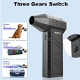 thumbnail image 4 of HAHDAXIA Electric Air Duster - 130000RPM Compressed Air Duster，3 Gear Adjustable Jet Dry Blower can Reusable no Can for Computer Keyboard,Outdoors,Car,Home. (Black), 4 of 7