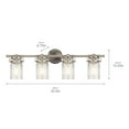 thumbnail image 2 of Kichler Brinley 32.5" 4 Light Brushed Nickel Vanity Light with Clear Glass Shades, 2 of 8
