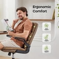 thumbnail image 3 of Silla de oficina Amseatec ajustable con respaldo medio, cuero regenerado, 3 of 7