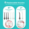 thumbnail image 4 of COSLUS CX30 2-Pack Water Flosser for Teeth,Water Dental Flosser Pick for Teeth,3 Modes & 8 DIY Levels for Sensitive Gums & Braces, 4 of 8