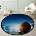 thumbnail image 3 of Coolnut Round Rugs for Living Room, Full Night Football Arena In L Non-Slip Coral Velvet Long Runner Rugs, Washable Water Absorbent Mat Carpet for Bedroom Kitchen Kids Room, 3 of 6