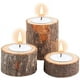 thumbnail image 3 of Portavelas de madera JanHm personalizado para velas de té juego de 3, 3 of 5