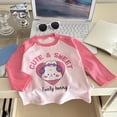 thumbnail image 2 of Emitonse Toddler Girls Long Sleeve T Shirt Unisex Baby Girls Boys Infant Toddler Long Sleeve T Shirts Graphic Cartoon Cute Print Crewneck Tee Pink,Size 3-4 Years, 2 of 6