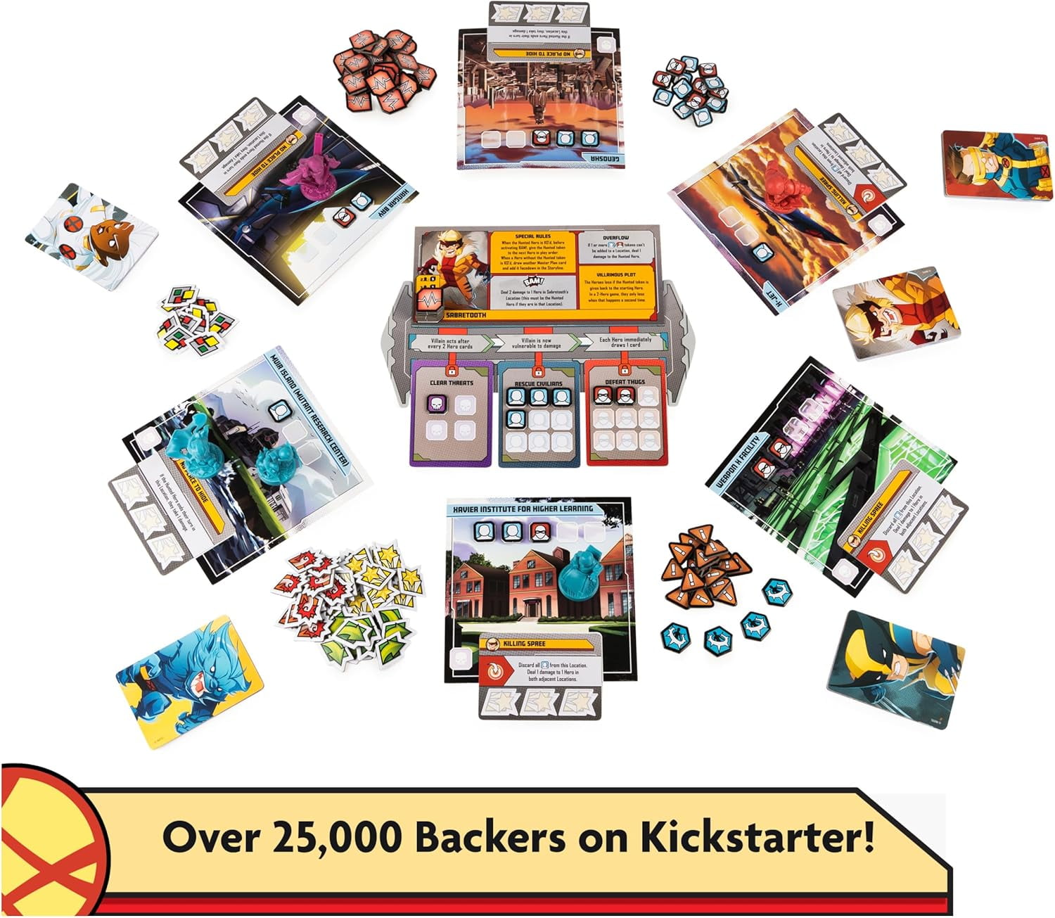 Spin Master Games Kids and Adults X-Men Marvel United Board Game