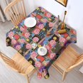 thumbnail image 2 of Pioneer Flower Floral Print Pattern Square Tablecloth, Waterproof Wipeable Spillproof Washable Table Cover for Home Kitchen Party Decor, 60"x60", 2 of 6