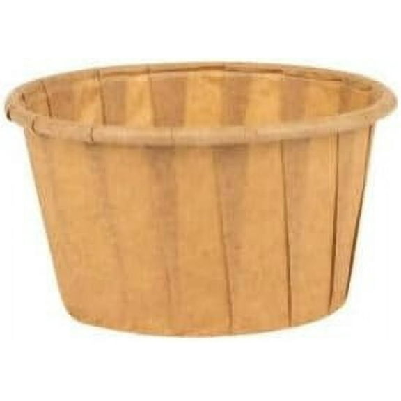 Large Brown Kraft Pleated Paper Baking Cups – Greaseproof, Heat-Resistant, Great for Cupcakes and Muffins, Desserts – Disposable Paper Liners – Perfect for Everyday Baking and Special Occasions (16)