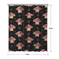 thumbnail image 5 of Red Mushroom Cartoon Black Pattern Shower Curtain 72"x84" ,Bathroom Decorative Shower Curtains Set with 12 Hooks,Modern Waterproof Washable Shower Curtain, 5 of 6