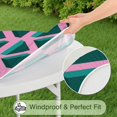 thumbnail image 5 of Rainbow Gradient Fitted Table Cover - Round Elastic Tablecloth, Waterproof & Scratch-Resistant for Parties (50 inches), 5 of 5