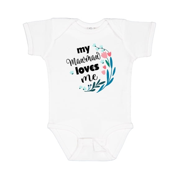Inktastic Mawmaw Loves Me Granddaughter Floral Girls Baby Bodysuit