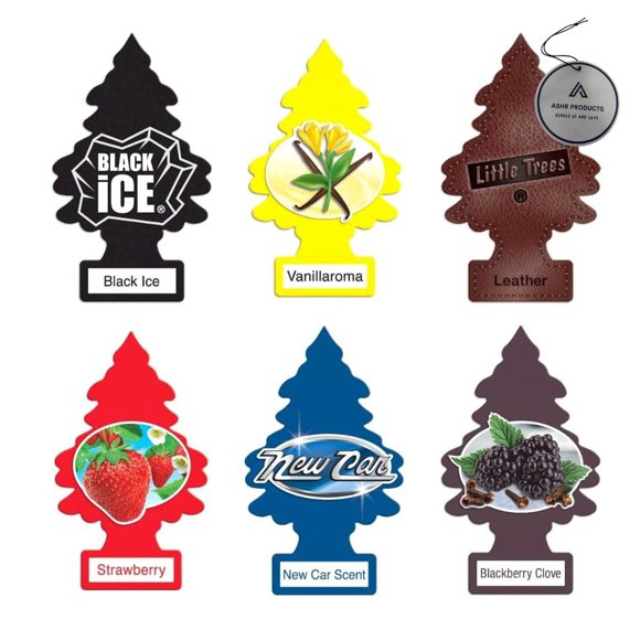 Ambientadores AHSR PRODUCTS Little Trees paquete de 6 fragancias