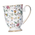 thumbnail image 4 of Taza de cerámica para mujeres Regalo Taza de té de cerámica con mango Diseño floral Floral Decorative Creative Drinkware Copa de leche Taza de café Flor multicolora, 4 of 8