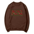 thumbnail image 3 of XPMWRP Women's Pullover Sweatshirts Long Sleeves Loose Comfy Sweatshirt Mama Letter Graphic Tees Shirts for Mother's Day Brown XXL, 3 of 5