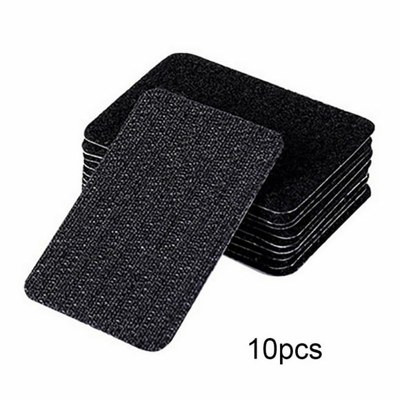 MYG 10pack Grippers for Rug, Non Slip Rug Pads Gripper for Hardwood Floors, Anti Slip Carpet Tape for Area Rugs, Anti Curling Rug Non Slip Tape to Keep Your Rug in Place (Black)