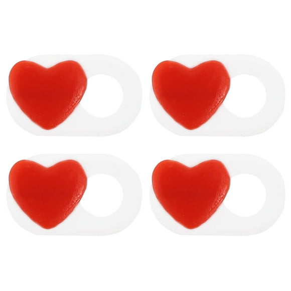 GOOHOCHY 4 Couvercles de Vide pour Caméra web avec Forme de Cœur, Couvercle Coulissant pour Lentille