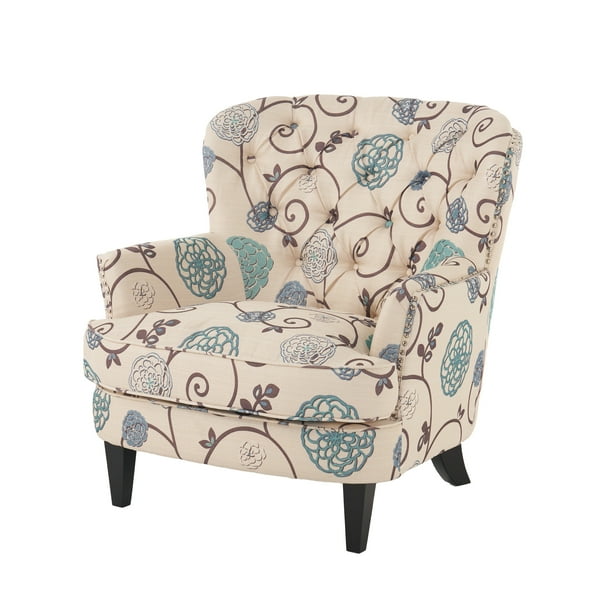 GDF Studio Ishtar Contemporary Tufted Club Chair with Nailhead Trim ...