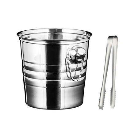 

Ice Bucket with Ice Clip for Home Picnics Accessories Convenient Carrying Durable Ice Cube Container for Bars BBQ Beach Dining Room Hotel 3L
