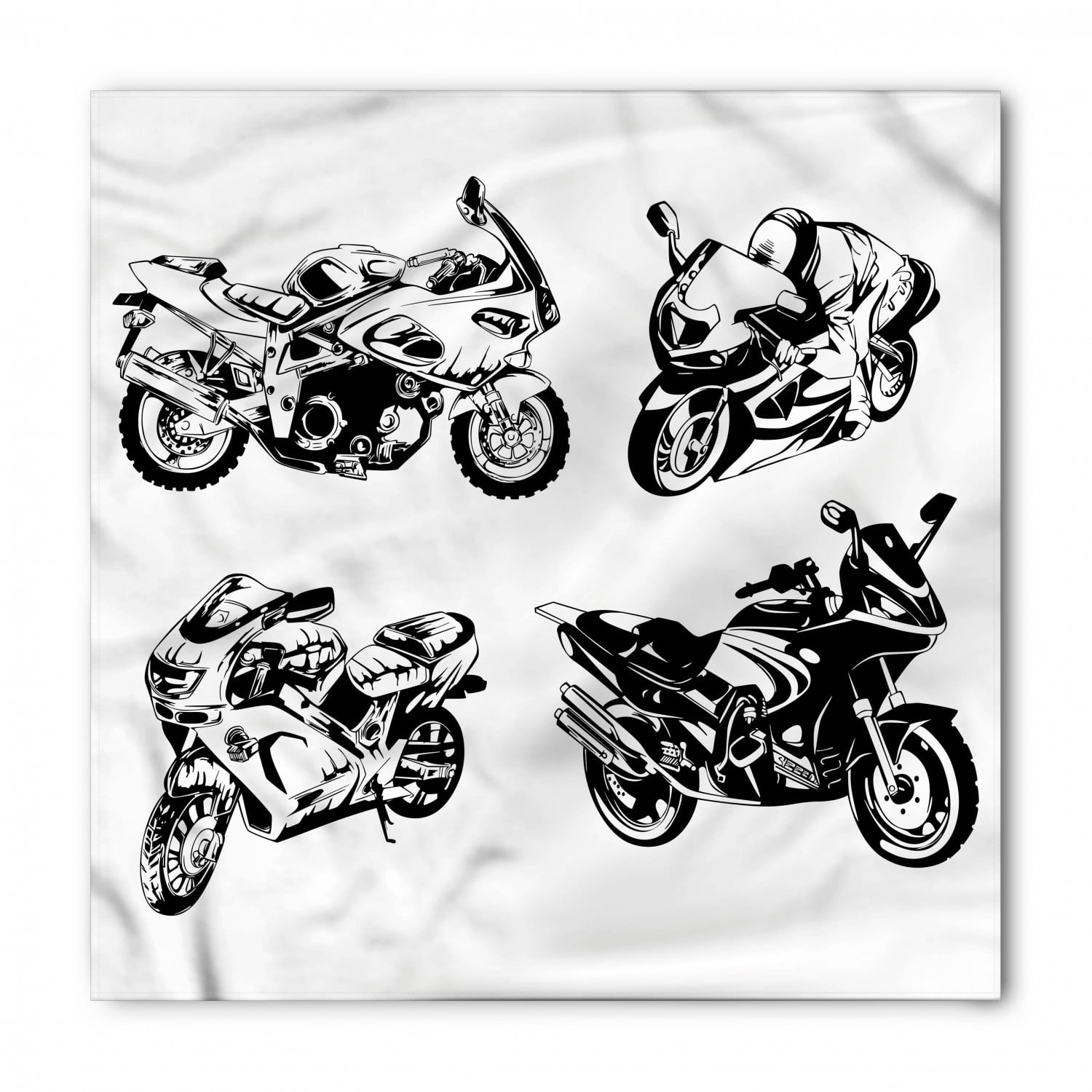 Motorcycle Bandana, Motorbikes, Unisex Head and Neck Tie, by Ambesonne