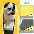 thumbnail image 3 of OULII Microfiber Dog Towel for Bathing Quick Drying Absorbent Yellow Pet Bath Towel, 3 of 6