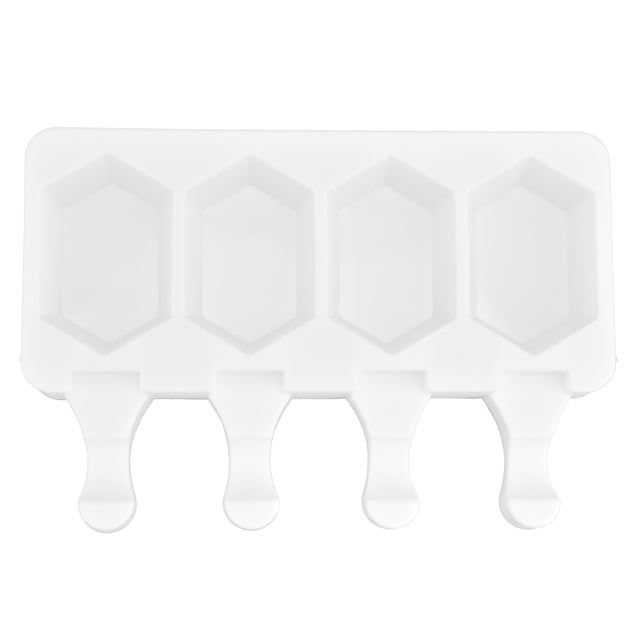 Molde de hielo hexagonal para helado casero, barra de silicona resistente al calor con múltiples rejillas.