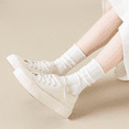 thumbnail image 6 of Sookeceks 6 Pairs Summer Cotton Crew Socks for Women, Soft Womens Trouser Socks for Casual Dress Size 5-9, 6 of 7