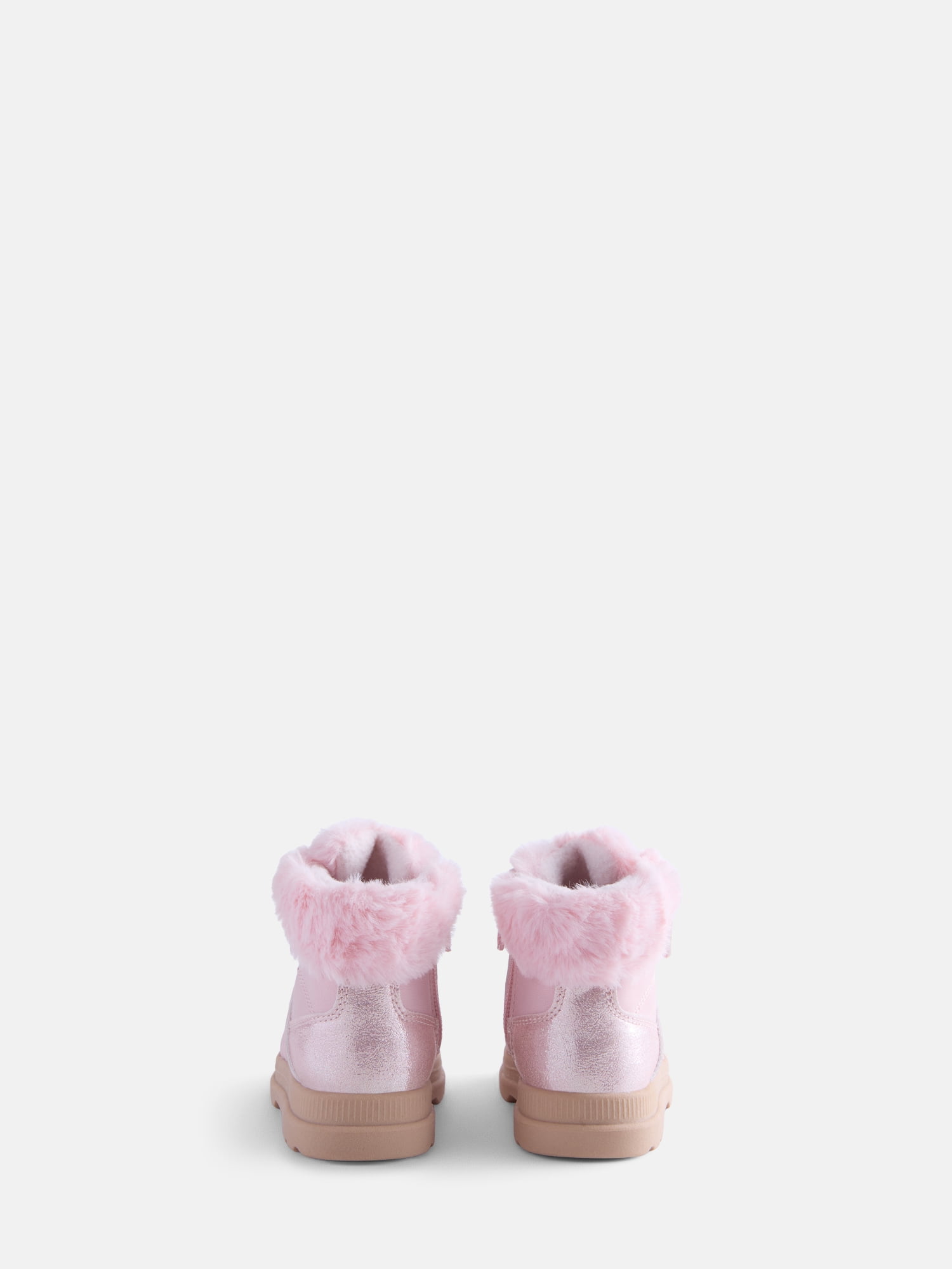 Wonder Nation Baby and Toddler Girls Winter Boots with Faux Fur Lining