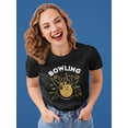 thumbnail image 2 of Trendy Bowling Pins T-Shirt Women -Smartprints Designs, Female Large, 2 of 4