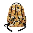 thumbnail image 3 of Whosucclay Honeycomb with Daisy Floral Print School Bookbag for Boys Girls, Adjustable Straps Schoolbag High School Middle School Kindergarten with Large Capacity, 3 of 8