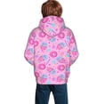 thumbnail image 2 of KLL Unisex Kids Boys Girls Hooded Pocket Pullover Hoodies-Donuts, 2 of 6