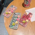 thumbnail image 2 of Sequins Bling Clear Phone Case Compatible with iPhone 13 (NOT Pro) with Love Heart Bracelet Pearl Chain Mermaid Glitter Shining Confetti Shockproof Soft Cover for iPhone 13,Pink with Hand Chain, 2 of 18