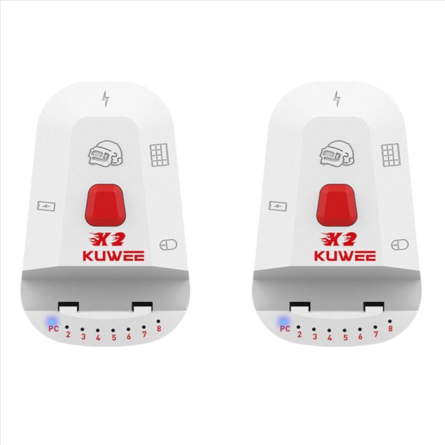 2X Convertidor X2 Bluetooth USB 5.1 de Teclado y Mouse con Cable A Adaptador de Concentrador Inalámbrico Compatible con 8 Dispositivos para Tableta, Computadora Portátil y Móvil