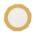 thumbnail image 5 of BalsaCircle WHITE GOLD 10 Round 10" Disposable Salad Plastic Plates Blossom Design Party Tableware Decorations, 5 of 8
