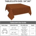 thumbnail image 2 of Square Tablecloth 60 x 60 Inch, Halloween Orange Gingham Square Tablecloths Spillproof Soil Resistant Table Cloth Kitchen Tablecover for Dining, Party, Buffet, Wedding, 2 of 8