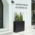 thumbnail image 4 of Metal Planter for Outdoor Plants 38Lx10Wx30H inches Tall Divider Planter Box 48.8lb Black, 4 of 7