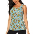 thumbnail image 1 of Balery Hot Dog Pizza Camiseta sin mangas estampada ligera para mujer, tops de entrenamiento sin mangas, camisetas de yoga transpirables de secado rápido.-XX-Large, 1 of 7