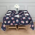 thumbnail image 3 of Pioneer Flower Floral Print Pattern Square Tablecloth, Waterproof Wipeable Spillproof Washable Table Cover for Home Kitchen Party Decor, 42"x42", 3 of 6