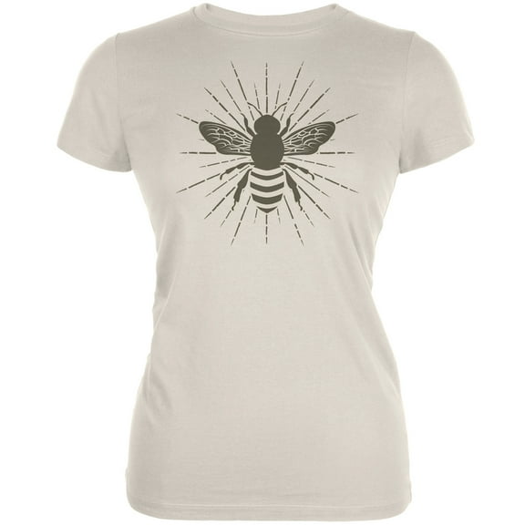 Bumble Bee Rays Cream Juniors Soft T-Shirt - X-Large