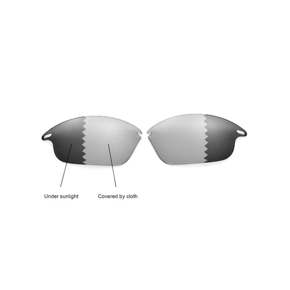 Walleva Transition/Photochromic Polarized Replacement Lenses for Oakley Fast Jacket OO9097 Sunglasses