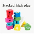 thumbnail image 6 of MesaSe Wooden Shape Color Sorting Clock Toy, Number Blocks Puzzle Stacking Sorter Jigsaw, Early Learning Educational Toy, Best Gift for 1-3 Years Old Toddler Baby Kids, 6 of 8