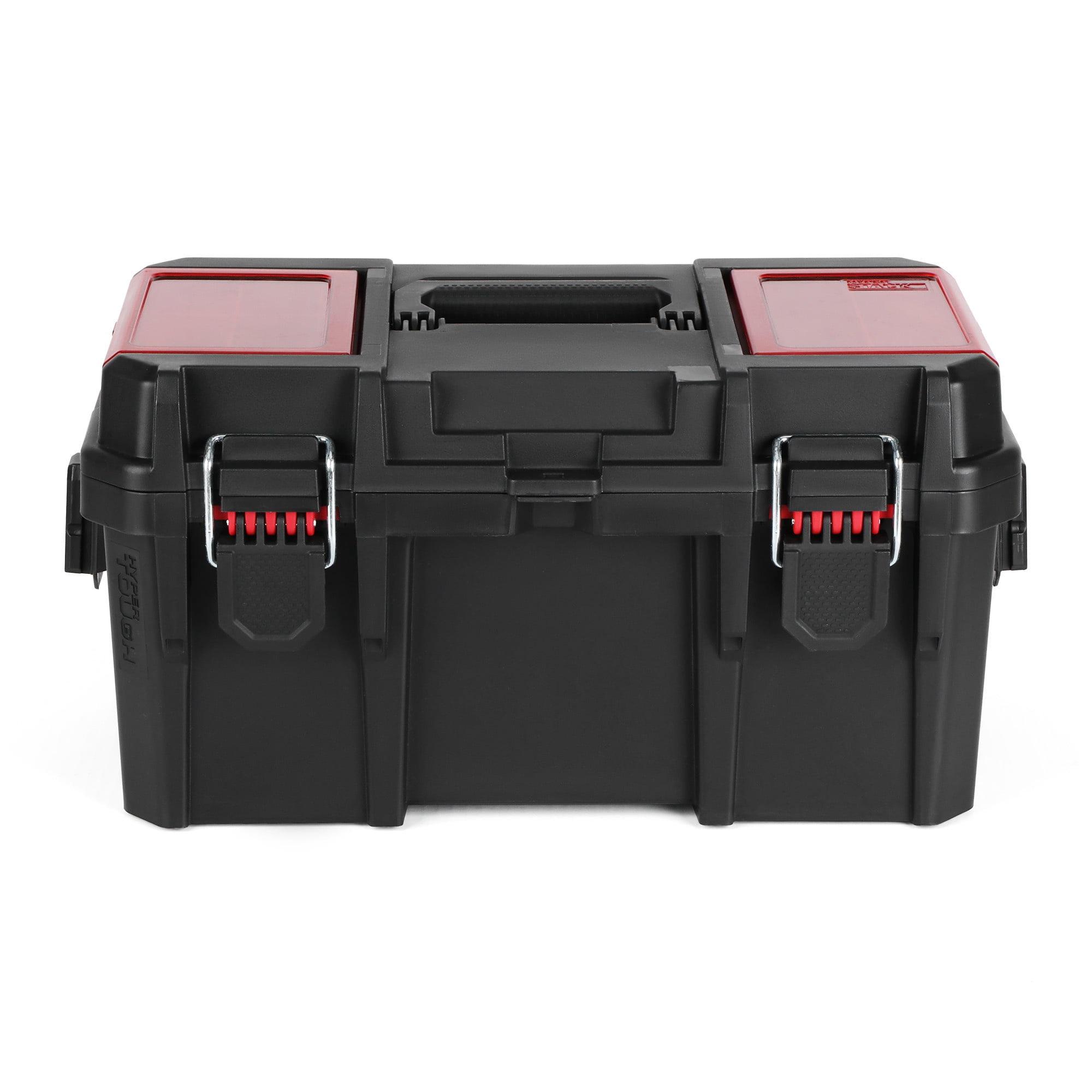 Hyper Tough 16 in Heavy-Duty Resin Toolbox with Small Parts Organizer and Reinforced Padlock Tabs