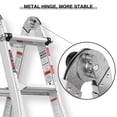 thumbnail image 6 of Multi-Position Ladder, Folding A-Frame Extension Ladder with Hinge Locks, Adjustable Ladder for Home and Garage, Indoor Outdoor Use, 250 lbs Capacity, 6 of 9