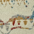 thumbnail image 2 of 5â€™ x 7â€™ Cream Abstract Berber Pattern Area Rug, 2 of 2