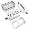 thumbnail image 3 of Electric Lunch Box Portable Food Warmer For  Work Double Layers 304 Stainless Steel With Removable Compartments Food Container, 3 of 8