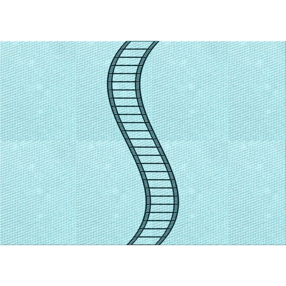 Ahgly Company Indoor Rectangle Patterned Blue Diamond Blue Area Rugs, 8' x 10'