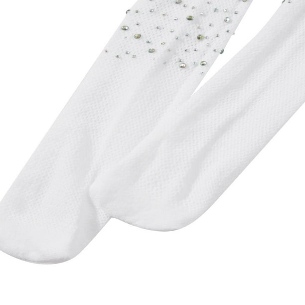 Girls white sparkly tights hotsell