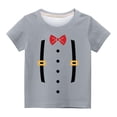 thumbnail image 2 of Niño Pequeño Camisa de Pascua Chico Manga Corta Camiseta Gráfica Cuello Redondo Crop Top para 3-14 Años Niñas Y Chico, 2 of 4